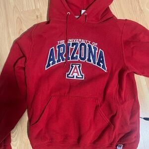 Russell Athletic Red Hoodie with University Logo